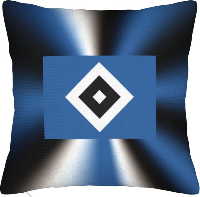 JMG Clothing Quadratischer Kissenbezug Hamburger SV Bundesliga mit Reißverschluss, Blau, B/B: 45 x 45 cm - Bild 1
