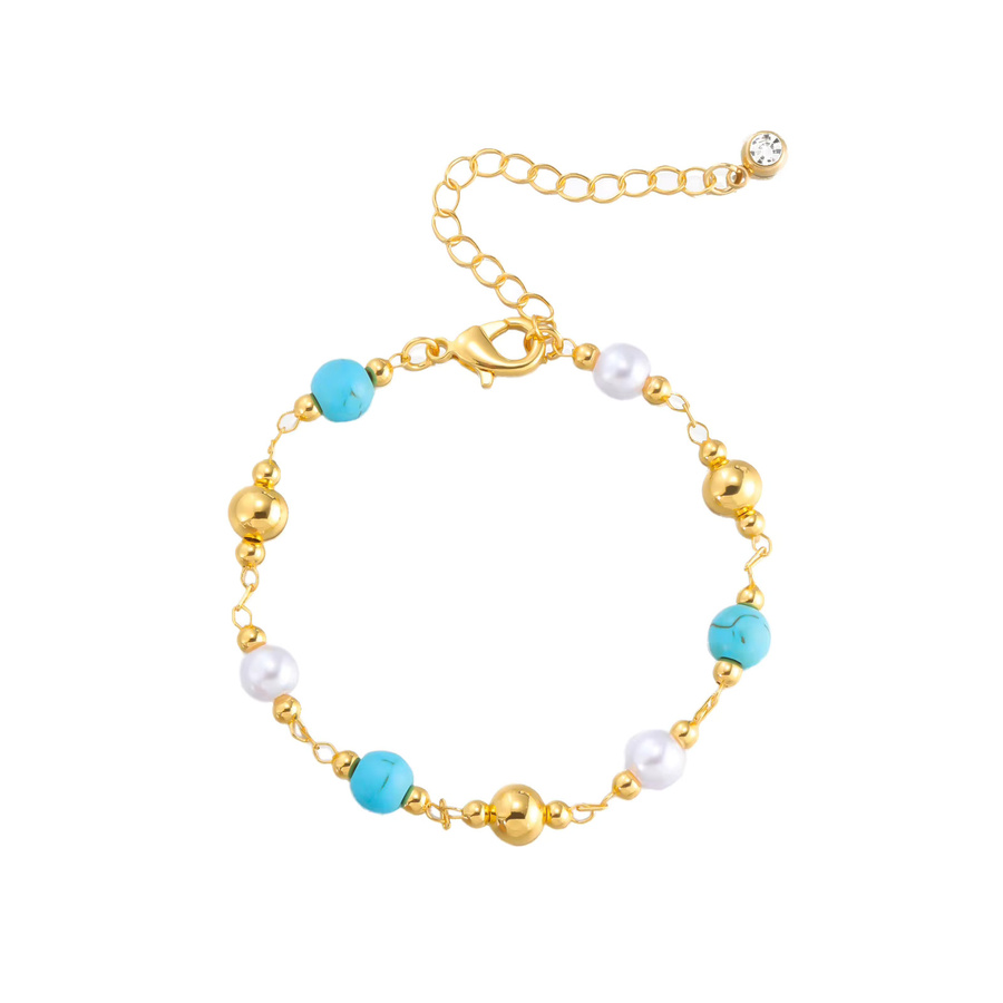 Unift Armband, Blau Türkis, Kupfer, Perlen, Damen - Bild 3