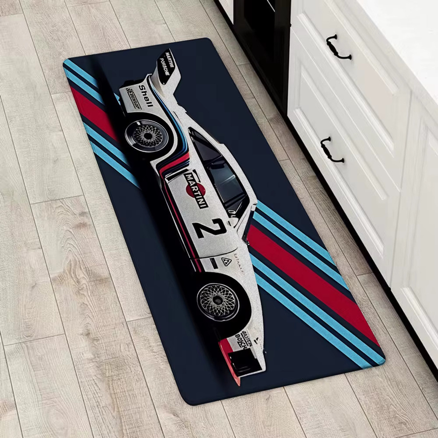 Rutschfeste Fußmatte Racing M-MartiniS von Potdemiel mit sportlichem Fahrzeug-Design, B/T: 60 x 40 cm - Bild 2