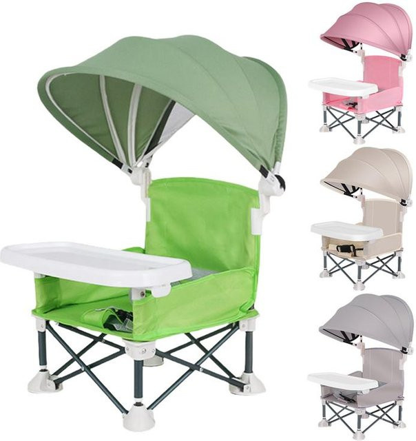 Tragbarer und faltbarer Baby-Esszimmerstuhl in Beige - Bild 1