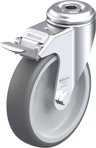 Blickle LKRA-PATH 126G-FI Lenkrolle mit Feststeller, Farbe: Grau, Rad-Durchmesser: 125 mm, Tragfähigkeit: 120 kg - Bild 1