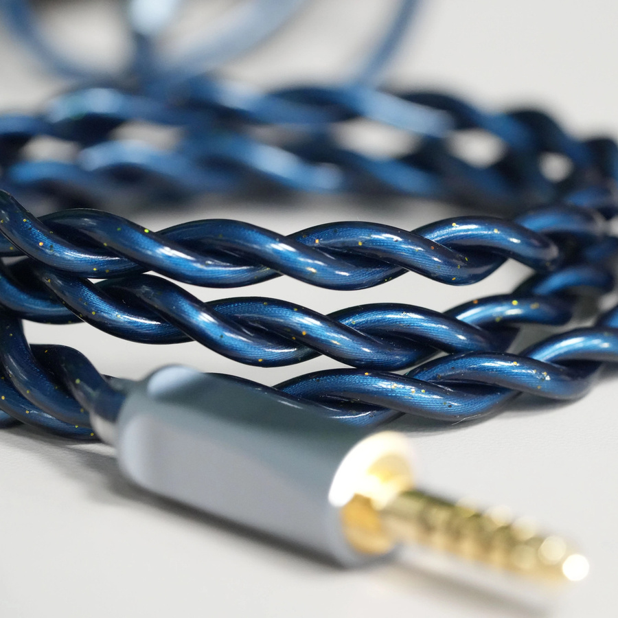 ZiSin-328 IEM-Kabel in Blau mit 4,4-mm- und MMCX- oder 2-Pin- sowie Dual-3,5-mm-Anschlüssen für MOONDROP X Crinacle DUSK - Bild 3