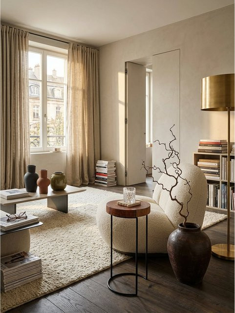 Beistelltisch AKOLA von KADIMA DESIGN aus Massivholz und Metall im Landhausstil, Braun, B/T/H: 28 x 28 x 55 cm - Bild 1