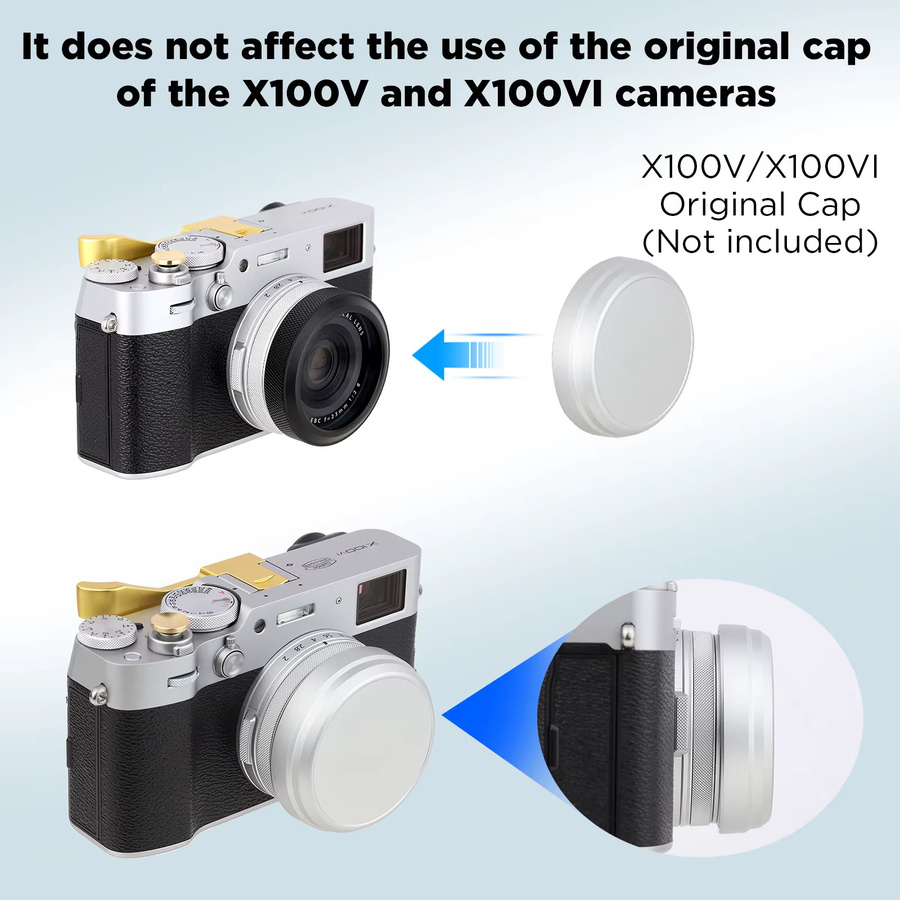 Haoge MC UV Kameraobjektivschutzfilter mit integriertem Adapterring für Fujifilm X100VI und Fuji X100V in Schwarz - Bild 4