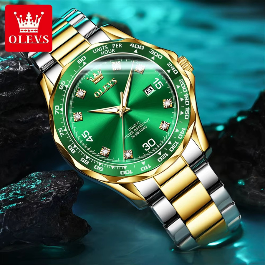 OLEVS Armbanduhr Quarz, Edelstahl, Silber, Herren - Bild 2