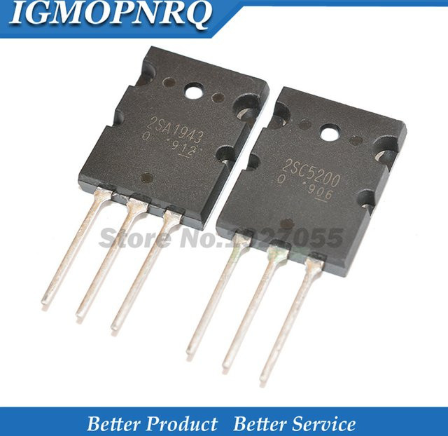 5er Set Transistoren SC5200 und SA1943 in Schwarz (TO-3P Gehäuse) - Bild 1