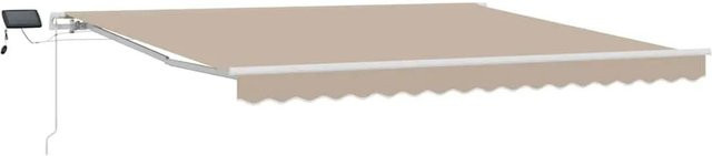 vidaXL Einziehbare Markise Beige mit Stahlrahmen B: 400 cm, T: 350 cm - Bild 1