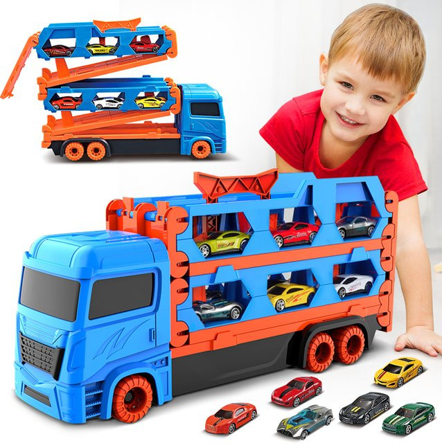 VATOS Erweiterbarer LKW, Transporter-Fahrzeug-Spielzeugset, ab 3 Jahre - Bild 1