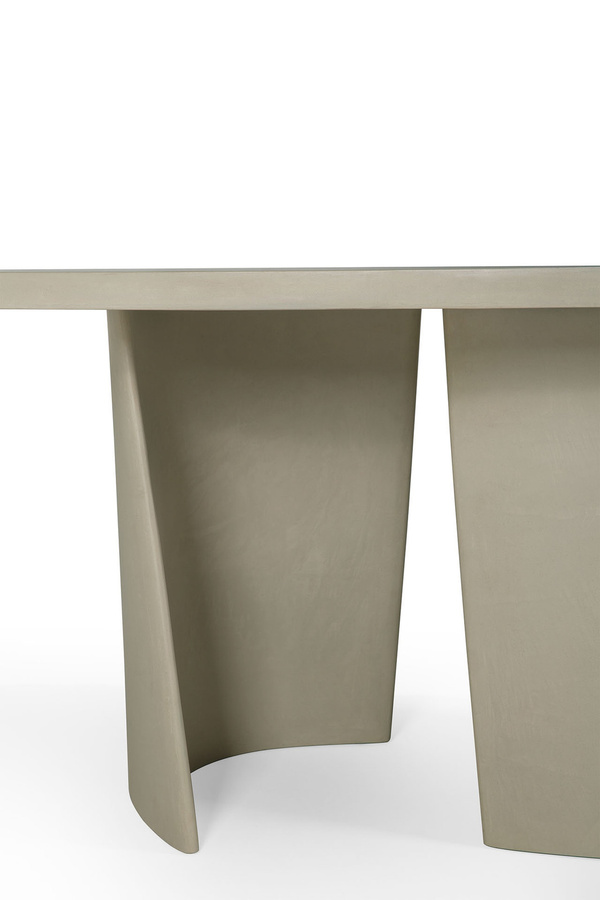 Ethnicraft Canyon Outdoor Dining Table in Grau mit modernem Design und zementbasierter Oberfläche - Bild 3