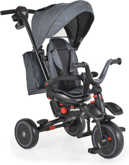 Byox Pluto Dreirad Tricycle faltbar mit Schiebestange grau ab 18 Monaten - Bild 1