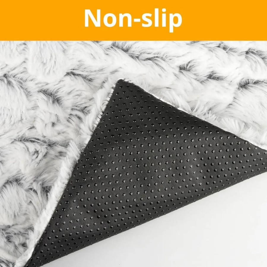Selbsterwärmendes Katzenbett von Yiran Furniture, elektrische Heizmatte für Hunde und Katzen aus Kunstpelz und Baumwolle, XL, B/T: 90 x 65 cm - Bild 2