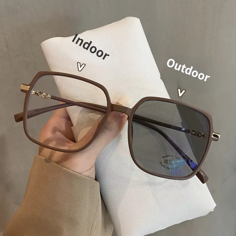 MDOD Korrektionsbrille, Vollrand, Square, Plastic, grau, braun - Bild 2