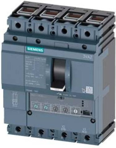 Siemens 3VA2116-5HN46-0AA0 Leistungsschalter in Grau mit einem Einstellbereich von 63 - 160A und einer maximalen Schaltspannung von 690 V/AC - Bild 1