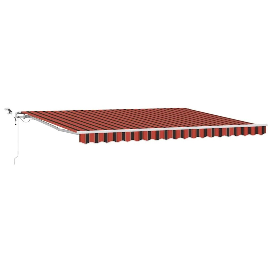 Motorisierte einziehbare Markise vidaXL in Orange und Braun, B: 450 cm, T: 300 cm - Bild 2