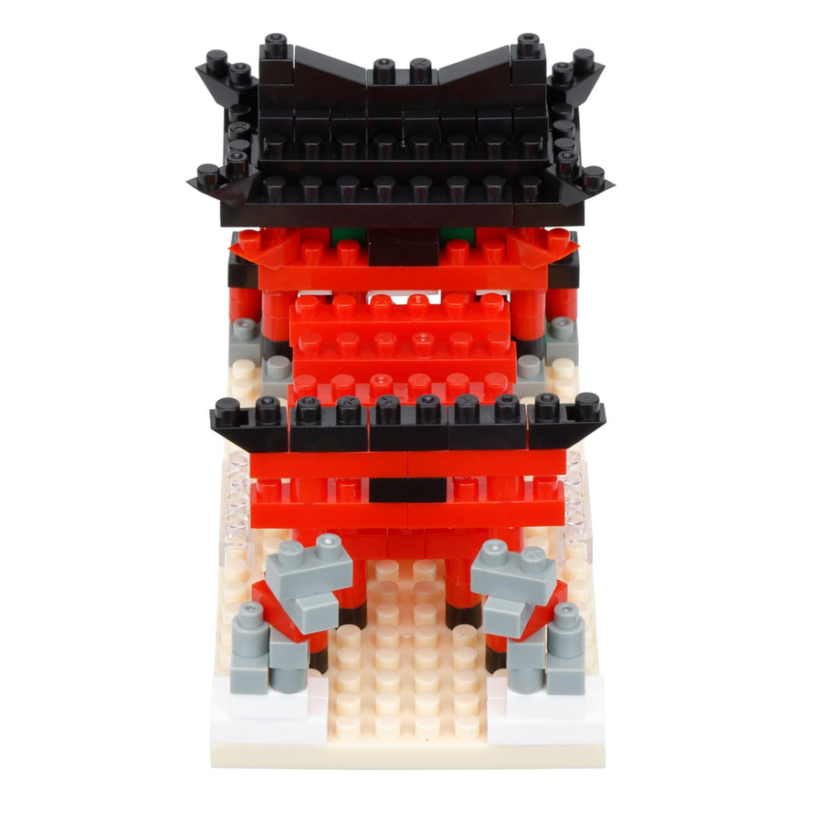 Kawada Nanoblock Fushimi Inari-Taisha Set in Rot, Schwarz und Weiß, Höhe: 18 cm - Bild 3