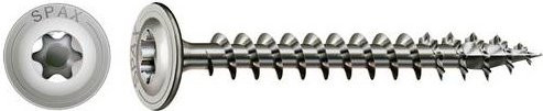 Spax Holzschraube T-STAR plus Edelstahl A2 in Silber, Durchmesser: 8 mm, Länge: 60 mm, 50 Stück - Bild 1
