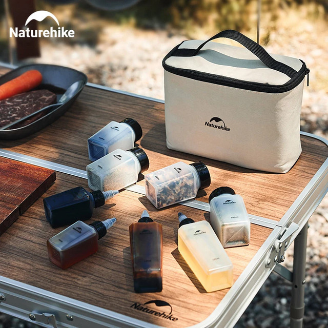 Naturehike Camping Gewürzglas Set aus Glas und Kunststoff für Flüssiges und Pulver beim BBQ und Picknick - Bild 1