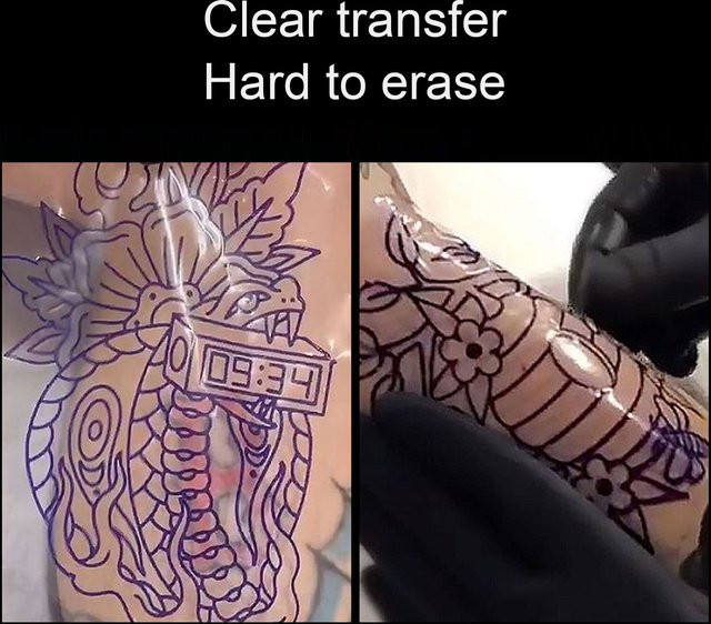50 Stück Transparentes Thermisches Tattoo Transfer Papier für Schablonen und Muster - Bild 1