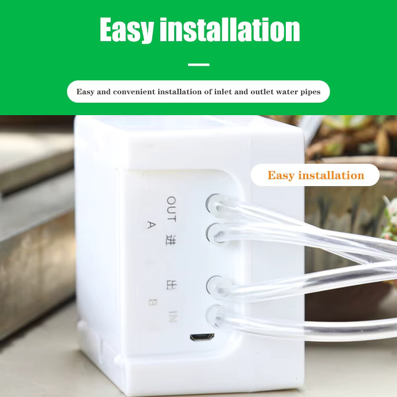 Intelligentes Tropfbewässerungs-System mit Wasserpumpen-Timer und automatischem Gartenbewässerungsregler in Weiß - Bild 5