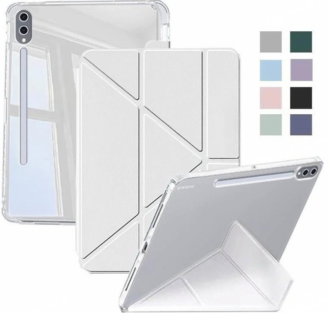 Samsung Smart Cover Hülle für Galaxy Tab S10 S9 S8 S7 S6 Lite S10 FE S9 FE S7 FE A9 Plus A11 in Transparent/Lila - Bild 1