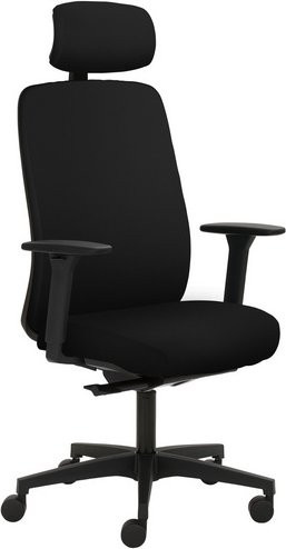 Mayer Sitzmöbel Drehstuhl mit Kopfstütze und Armlehnen, schwarz, Breite: 70 cm, Höhe: 138 cm - Bild 1