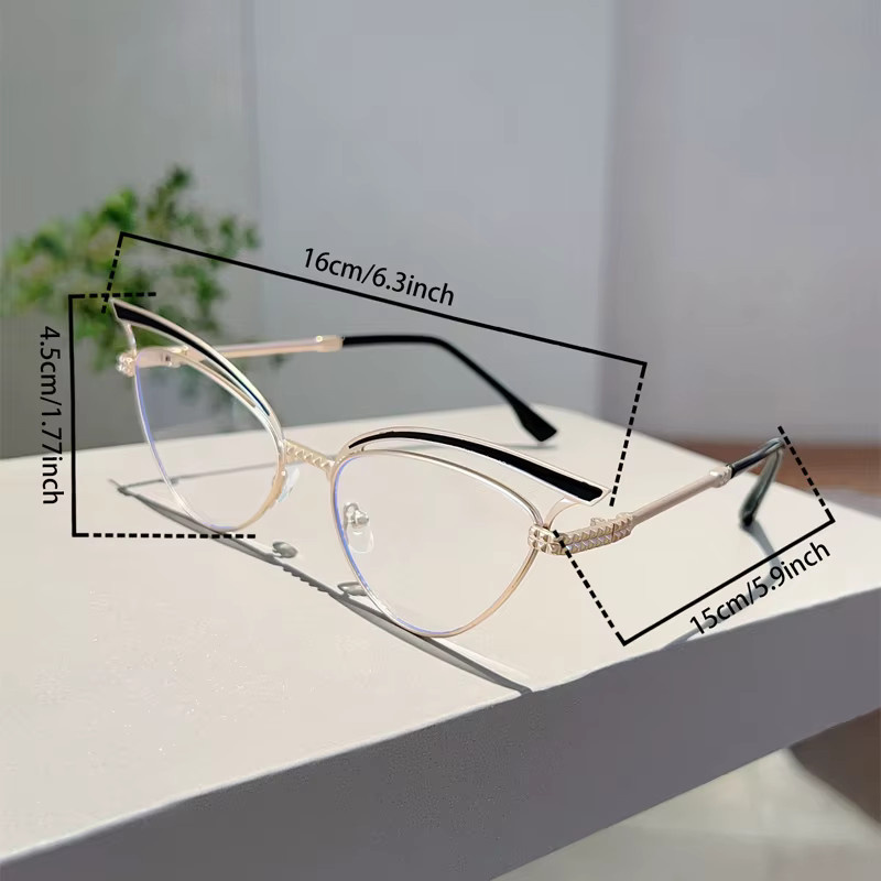 Kampt Cat Eye Korrektionsbrille, Vollrand, Damen, Blaulichtfilter - Bild 3
