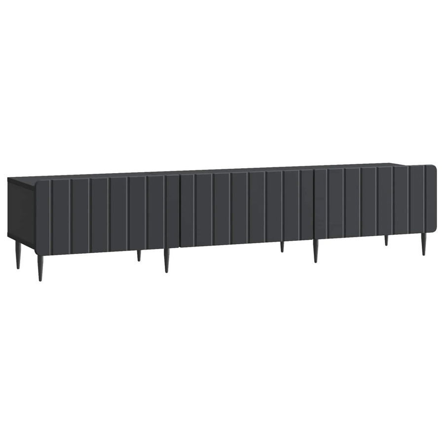 vidaXL TV-Schrank Schwarz Matt aus MDF, B/T/H: 147 x 34,5 x 32 cm - Bild 2