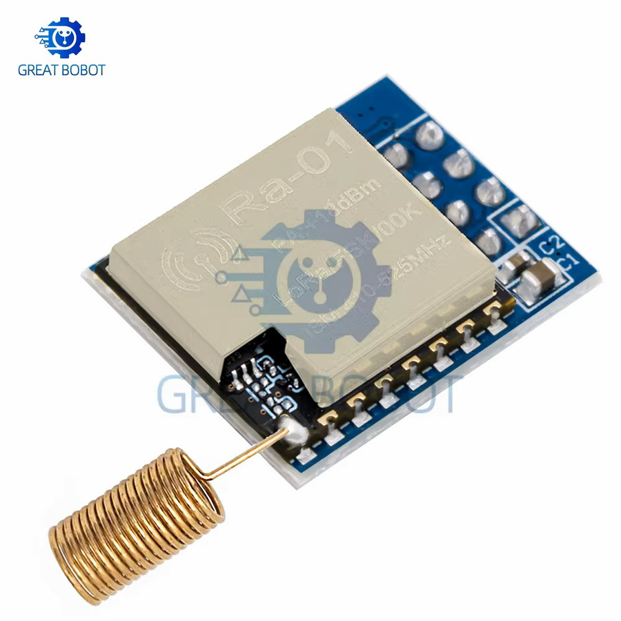 baishundianzi LoRa SX1278 RA-01/RA-02 Spread Spectrum Wireless-Modul, 433 MHz, SPI-Schnittstelle mit Antenne, Blau - Bild 1