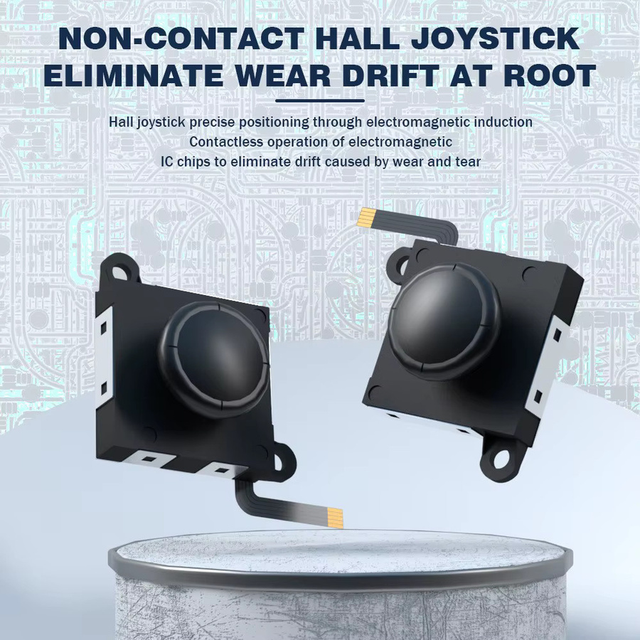 Nintendo Ersatz-Joystick mit Hall Effect Technologie für Switch Joy Con und Switch OLED, Schwarz - Bild 2