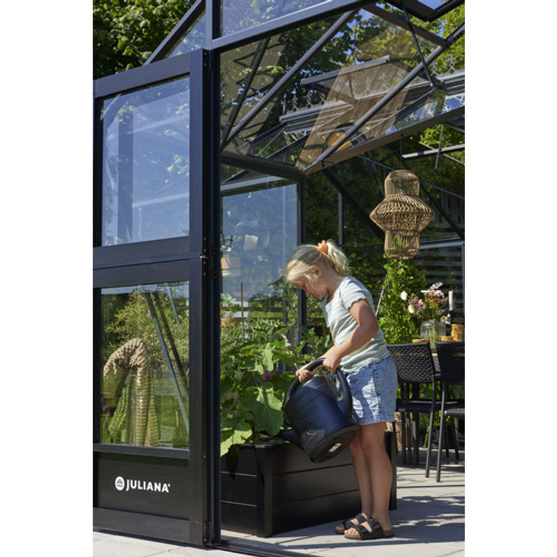 Juliana Gewächshaus Orangerie aus Aluminium und Sicherheitsglas in Schwarz-Anthrazit - Bild 3