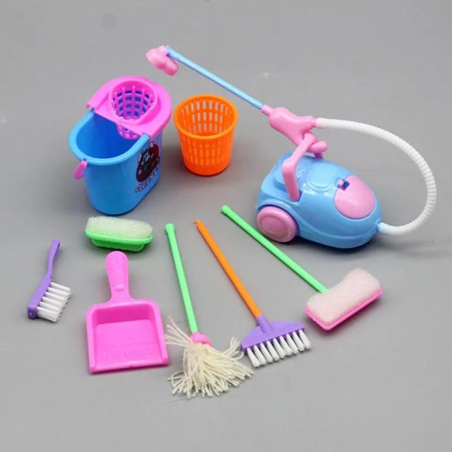 Linyi toy Reinigung Werkzeug Kollektions-Set 9-teiliges Set bunt - Bild 1