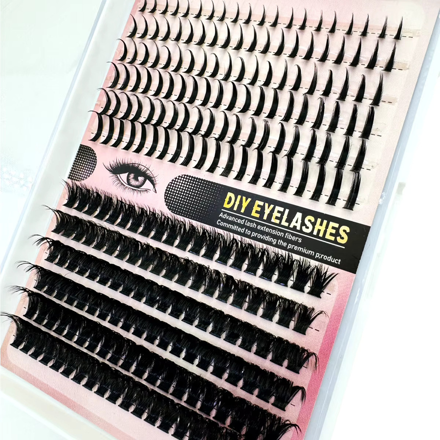 Wimperncluster Wispy Einzelwimpern, Black, 10-20 mm, 12 Reihen - Bild 3