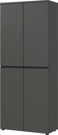 Aktenschrank STUTTGART von Kadima Design in Graphit mit 5 Ordnerhöhen und Soft-Close-Funktion, Höhe: 197 cm