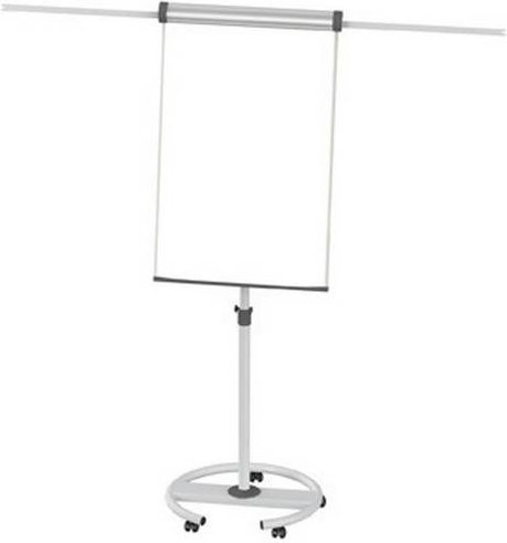 Maul Mobiles Flipchart MAULsolid Whiteboard Grau mit Ablageschale, Blockhalter und Papierhalter, B: 66 cm, H: 97 cm - Bild 1