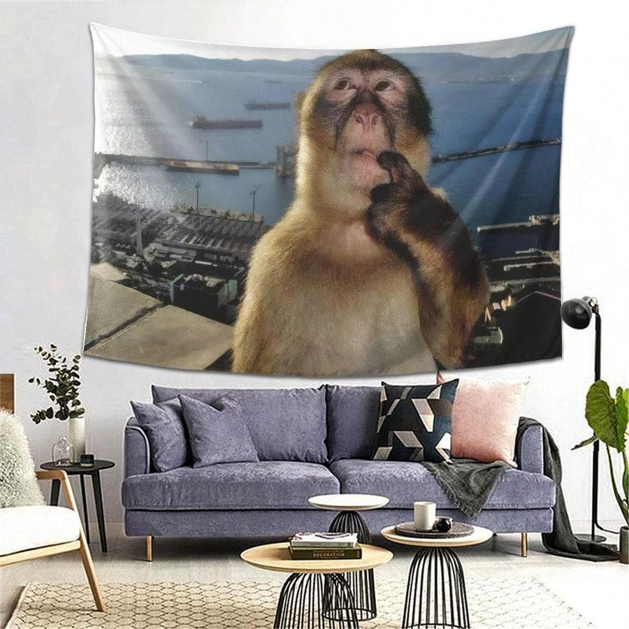 Affen-Meme Wandteppich aus Polyester von JMG Household Supplies, Mehrfarbig, B x H: 40 x 60 cm - Bild 2