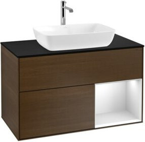 V&B Waschtischunterschrank Finion 100 Wandbeleuchtung in Weiß lackiert B/T/H: 100 x 50,1 x 50,1 cm - Bild 1