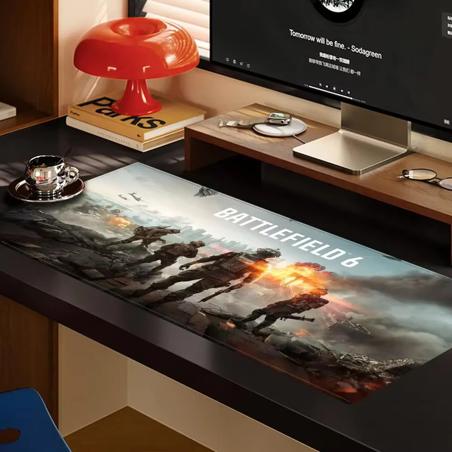 Potdemiel Battlefields 6 Mauspad XXL in Multicolour als große Tischunterlage für Gaming-Tastaturen und Laptops - Bild 5