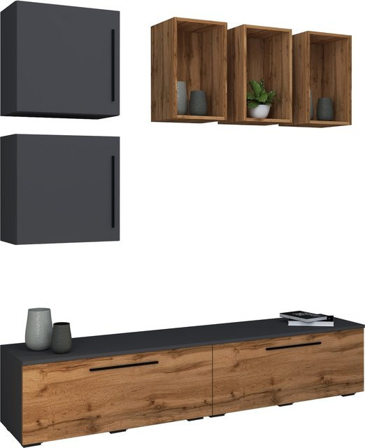 VCM Wohnwand Arila L TV-Möbel mit Anbauwand, H x B x T: 200 x 190 x 40 cm - Bild 1