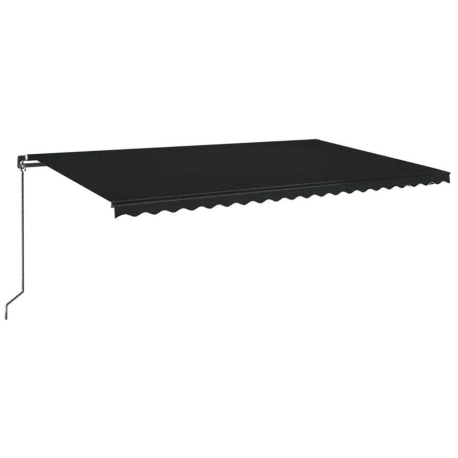 Manuelle Markise von furnicato aus Polyestergewebe in Anthrazit, B: 500 cm, T: 350 cm - Bild 2