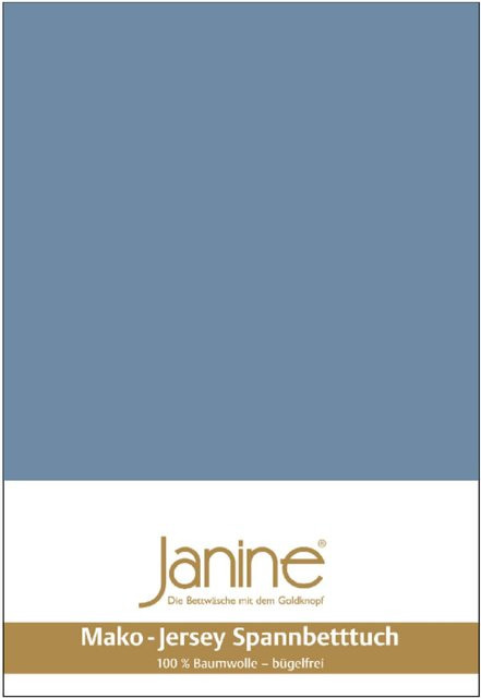 Janine Spannbetttuch aus Mako Feinjersey in Blau - Bild 1