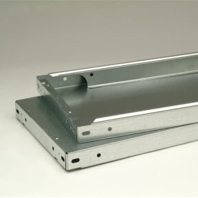 Regalwerk RUDI Stahl-Fachboden verzinkt in Silber, Breite: 87 cm, Tiefe: 60 cm, Tragkraft 250 kg - Bild 1
