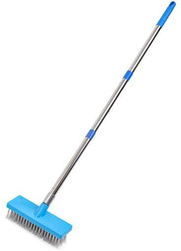 Hercules Edelstahl Reinigungsbürste Blau für Terrasse, Pool und Fliesen, Länge: 120 cm - Bild 1