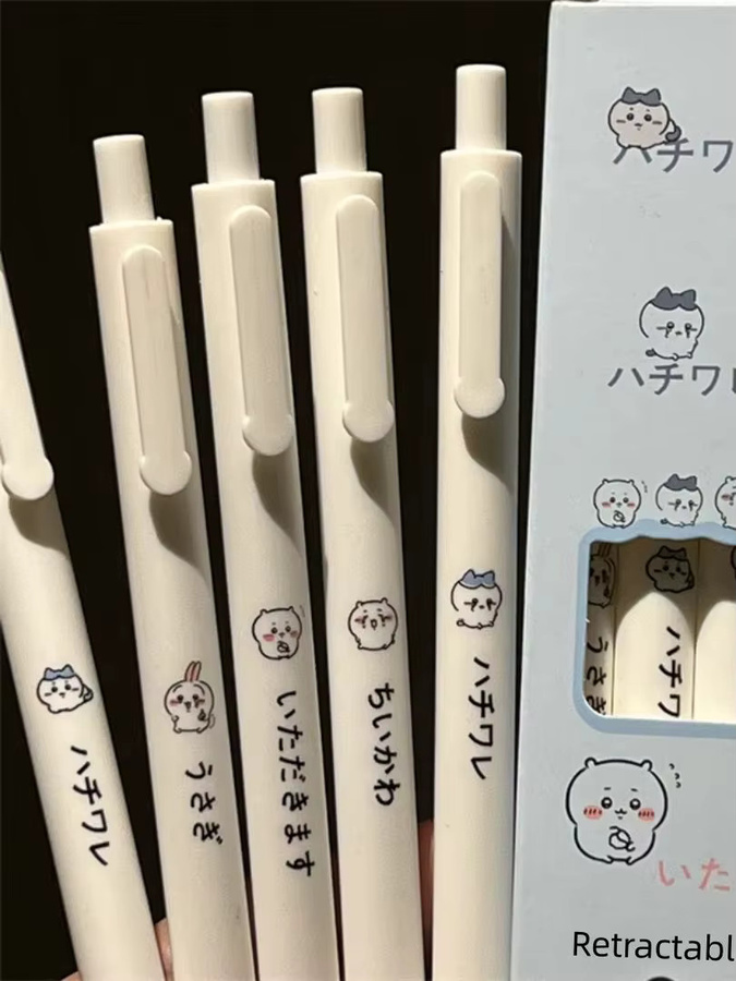 Chiikawa Gel-Stift-Set mit schwarzer Tinte und 0,5 mm Stiftstärke in Schwarz und Weiß - Bild 5