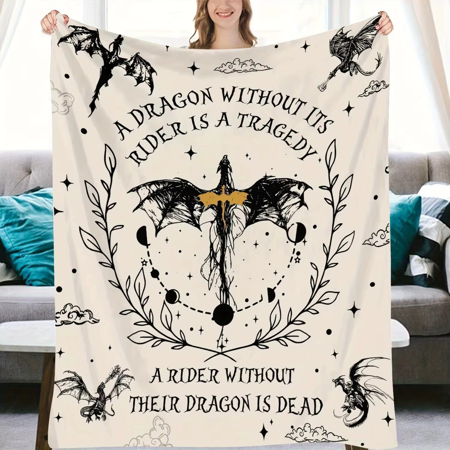VIKAMA Fantasy Dragon Decke für Schlafzimmer, Sofa, Camping und Picknick - Bild 2