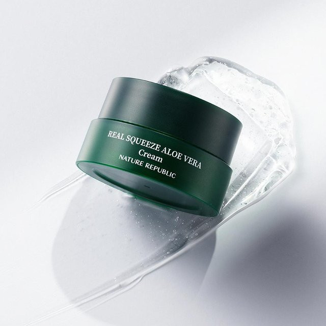 Nature Republic Real Squeeze Aloe Vera Creme, 55 ml, Gesichtspflege - Bild 1