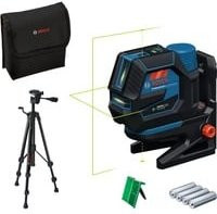Bosch Professional Akku-Kombilaser GCL 12V-50-22 CG Kreuzlinienlaser mit Baustativ in Grün und Blau - Bild 1