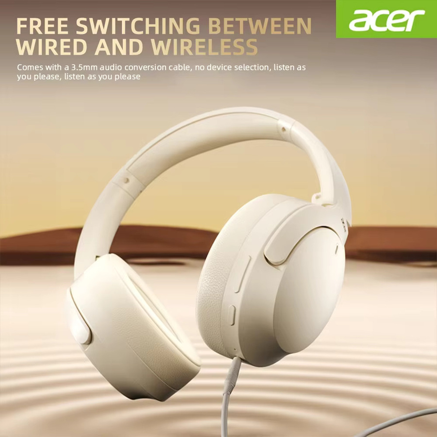 Acer OHR305 ANC Drahtlose Kopfhörer in Schwarz mit Bluetooth 5.4, ENC, HD-Mikrofon, Head Tracking, 3D Spatial Audio und -42dB Geräuschunterdrückung - Bild 4