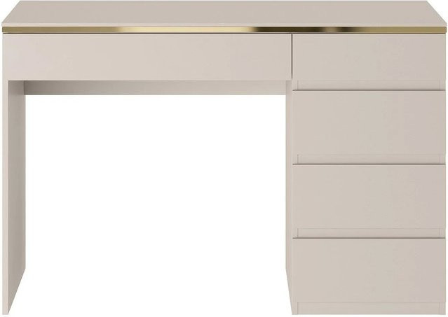 Schreibtisch Vukia von Pascal Morabito in Beige und Gold, Breite: 119 cm - Bild 1