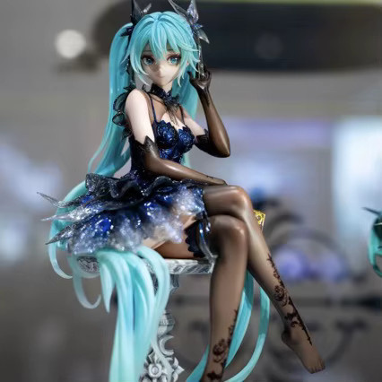 Bandai Hatsune Miku Figur, Schwarzes Kleid Edition, Actionfigur, Puppe - Bild 2
