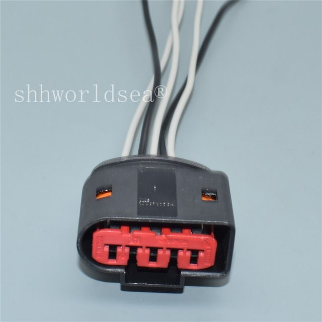 Shhworldsea Luftmassenmesser Stecker 5 Pin 1J0 973 775A Wasserdichte Steckdose für VW und Audi, Schwarz - Bild 1